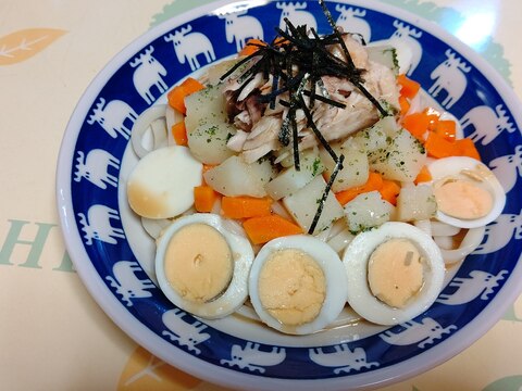 鯖と根菜のサラダうどん